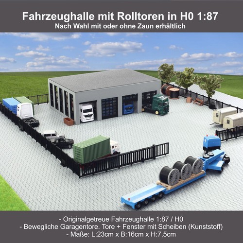 Fahrzeughalle tore 1 87 - h0, 4
